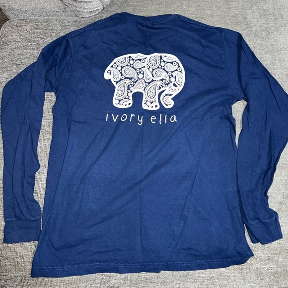 Dark Blue ivory Ella long sleeve - Picture 2 of 2